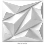 panneau décoratif 3d moderne triangles géométriques blanc adhésif opacité plastique