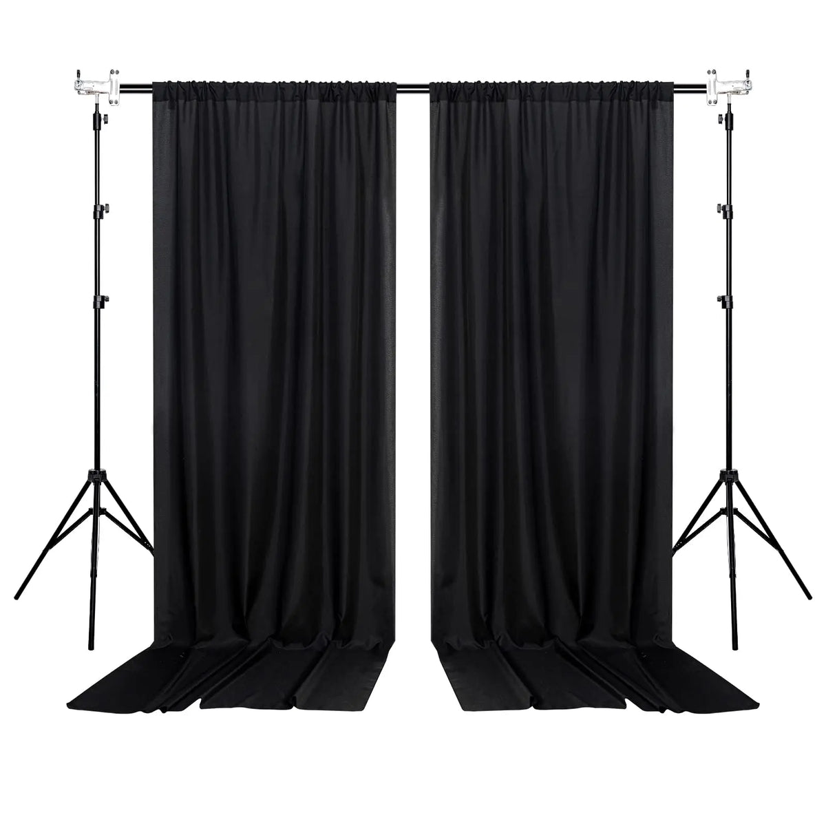 rideau noir uni polyester moderne événement anniversaire fête mariage valentin