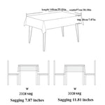 nappe table carreaux noirs moderne pvc blanc gris résistante huile imperméable minimaliste