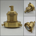 socquettes ampoule dorées douille blanche vintage base laiton fixations classiques ul sécurité echangement facile