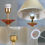 abat jour tissu lin opaque rustique bohème décoration intérieure lampe table moderne chambre