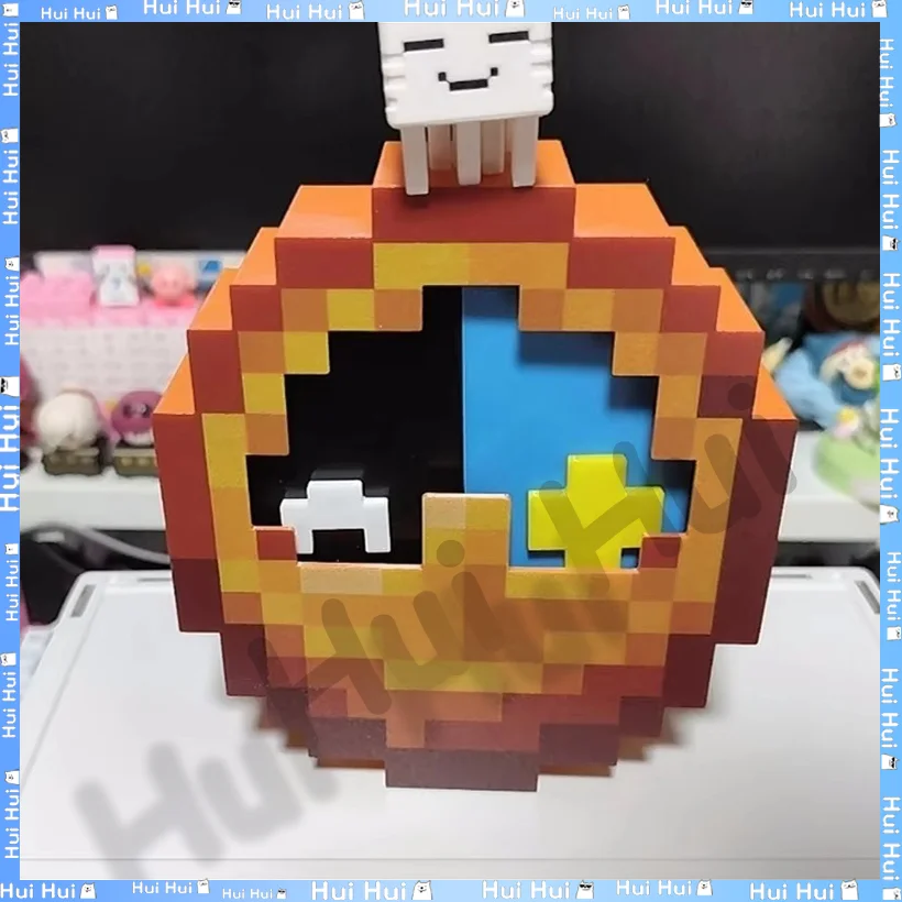 horloge murale minecraft pixelisée blocs couleurs vives décoration maison chambre salon