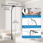 lampe led double tête noir moderne bras articulé usb réglable luminosité
