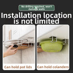 porte couverts universel bois naturel métal chromé moderne adhésif multifonction vaisselle rangement cuisine efficace