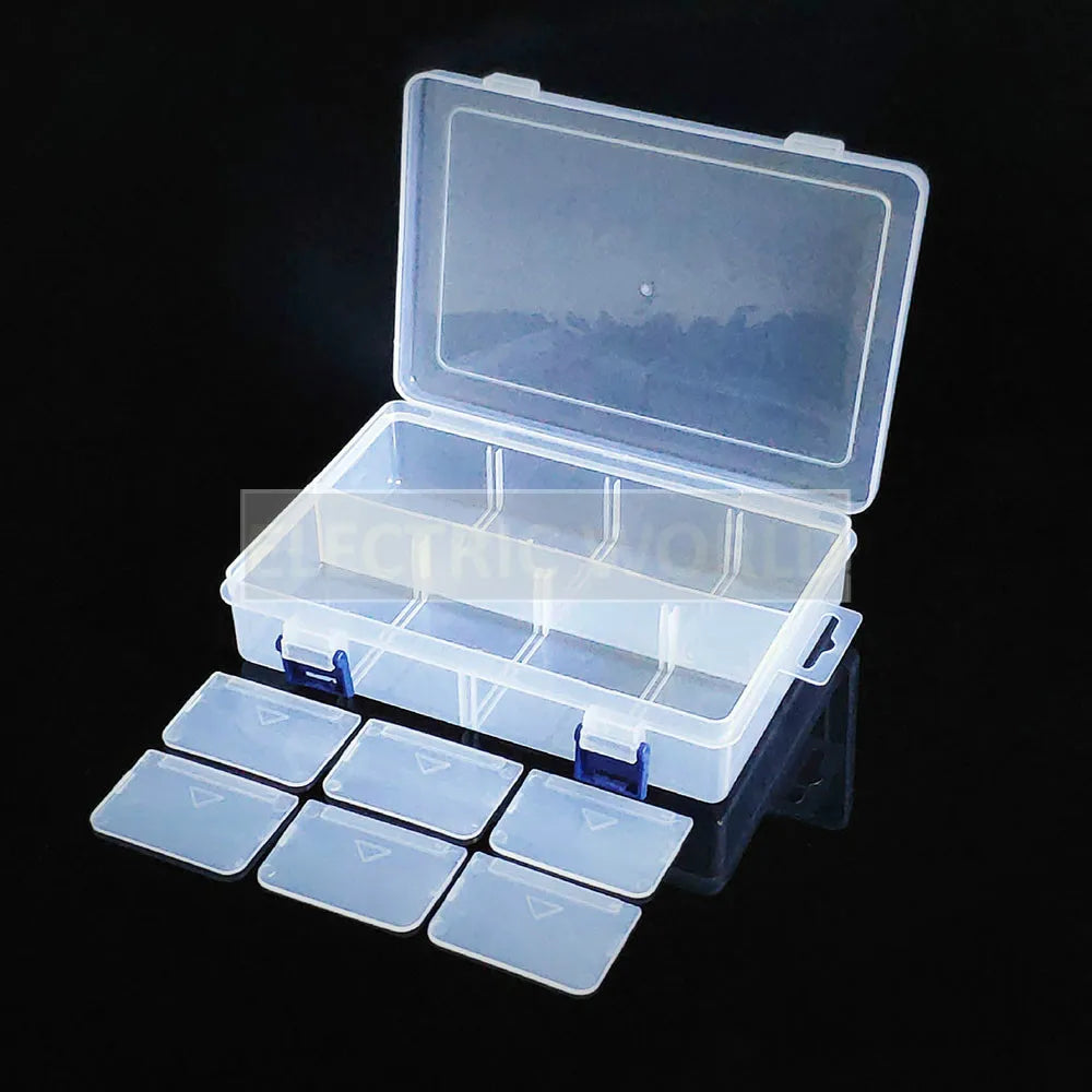 boite rangement plastique transparente compartiments ajustables bijoux petits objets divers