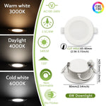 downlights led 10w 14w 17w 20w 24w 6w 3000k 4000k 6000k blanc moderne