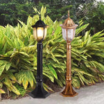 lampe sol led ip65 noir bronze texture métallique classique flux lumineux faible autonome