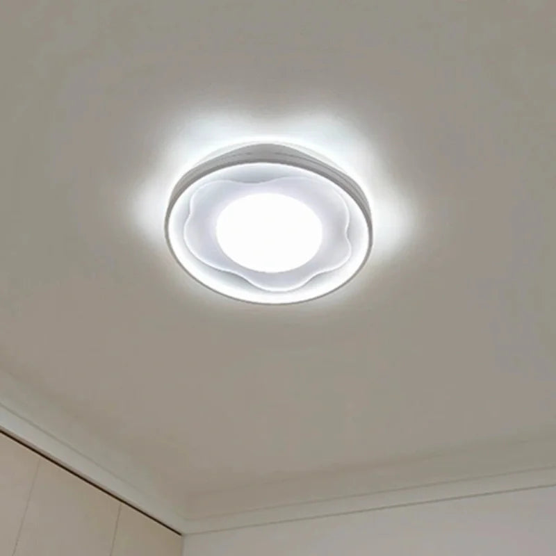 plafonnier moderne cristal blanc ondulé led interrupteur bouton neutre 4000k