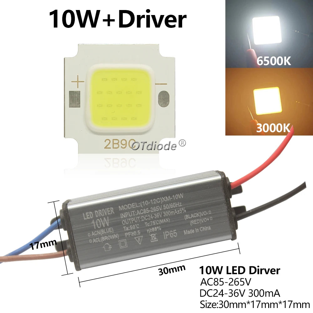 ampoule led haute puissance 10w 20w 30w 50w 70w 100w pilote modernes blancs