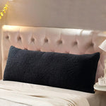 housse coussin dos blanc texture bouclée nordique décoration maison voiture fixations