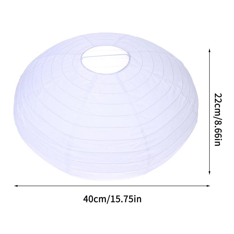 lanterne moderne blanche plissée opaque événements decoration suspendue câble