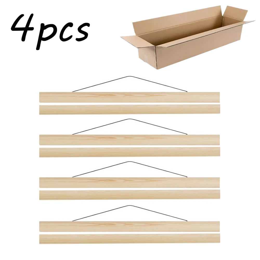 support mural magnétique bois teck clips affiche poster décoration murale moderne noir blanc