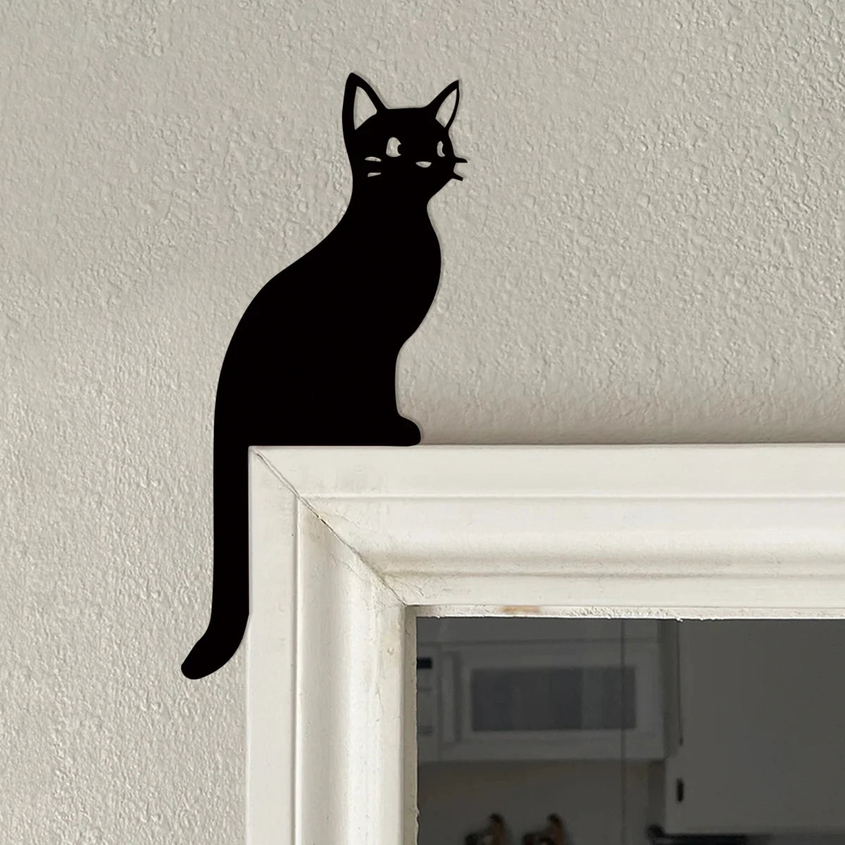 décoration murale silhouette chat noir minimaliste objet décoration intérieur cadeau femme homme