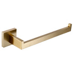 accessoires salle bain doré moderne porte serviettes porte savon support papier toilette finition brossée