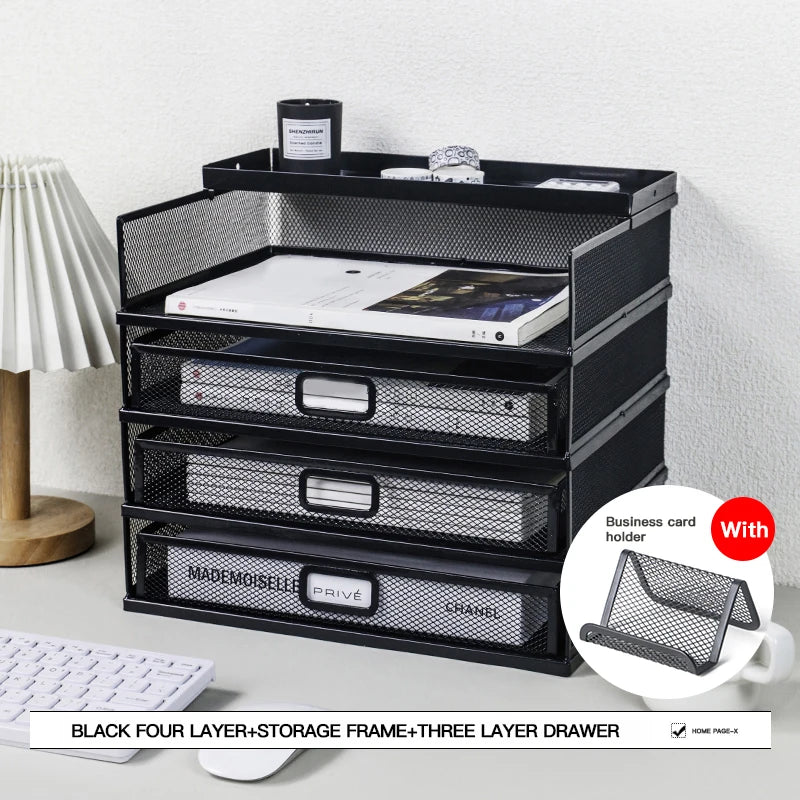 rangement multifonctionnel rack noir blanc vert maille métallique moderne document porte cartes étiquettes chanel