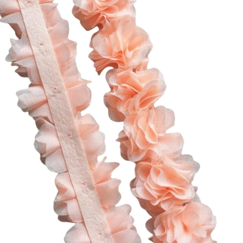 tissu dentelle fleurs ruban décor festif opac opaque organza écolo soluble gros