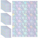 autocollants holographiques papier bleu argent brillants motifs géométriques modernes 10 feuilles