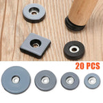 protectors meubles pieds vis gris noir ronds pratiques utilitaires 25mm 40mm