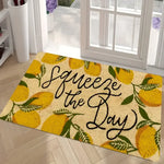 tapis d'entrée moderne citron bienvenue floral durable extérieur entrée salon 40x60cm motifs imprimés