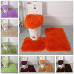 tapis toilette ensemble peluche douce moderne beige gris rose noir vert orange violet blanc