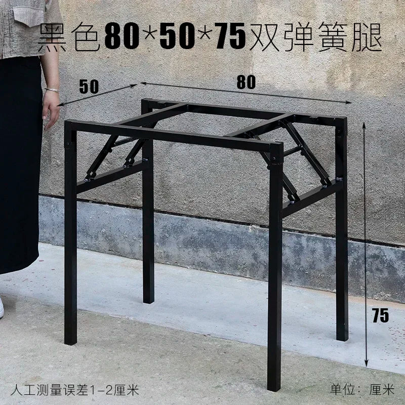 support table pliable métal noir robuste structure moderne pieds fer