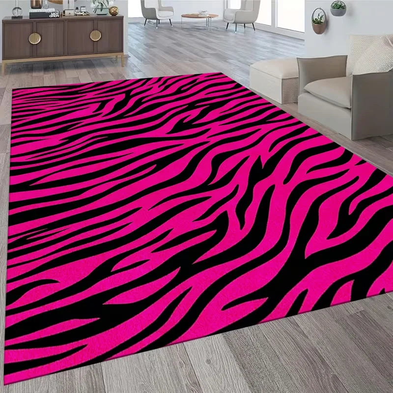 tapis moderne gris rayures radiales antidérapant polypropylène polyester salon chambreextérieur