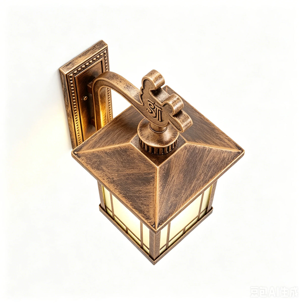 lampe murale led bronze doré classique vintage écoénergétique éclairage maison opacité texture métallique ciselée