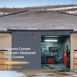 rideau porte garage gris quilted moderne clips sommet isolation thermique