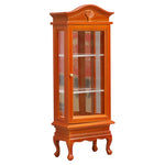 meubles miniatures classiques vintage marron clair blanc rouge orange vitre transparente tiroirs portes étagères