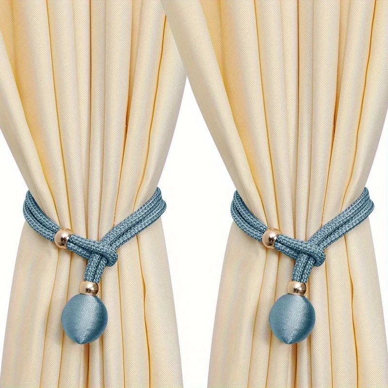 attaches rideaux décoratives polyester tressure élégantes couleurs variées fixations rideaux elastiques