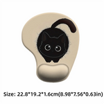 tapis souris ergonomique violet gris beige dessins chats pandas adhésif mignon cartoon