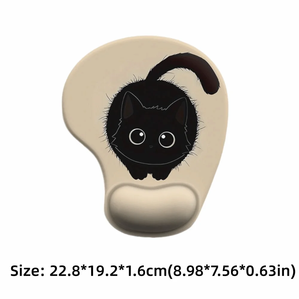 tapis souris ergonomique violet gris beige dessins chats pandas adhésif mignon cartoon