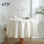 nappes ronde tissu texturé imperméable extérieur intérieur mariage thème vintage blanc cassé marron franges