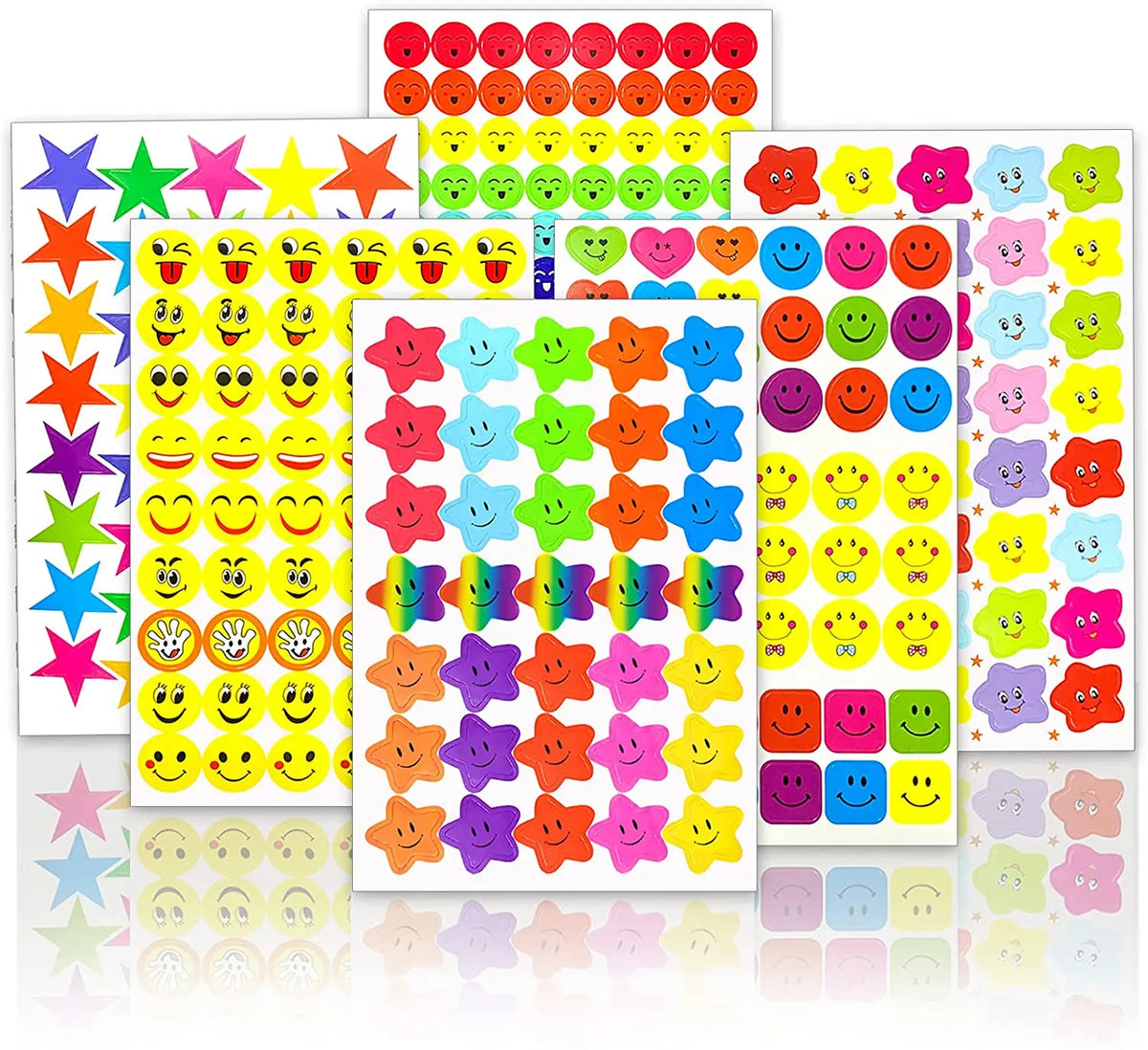 sticker enfant multicolore lettre étoile cœur brillant adhésif ludique décoration classeur agenda