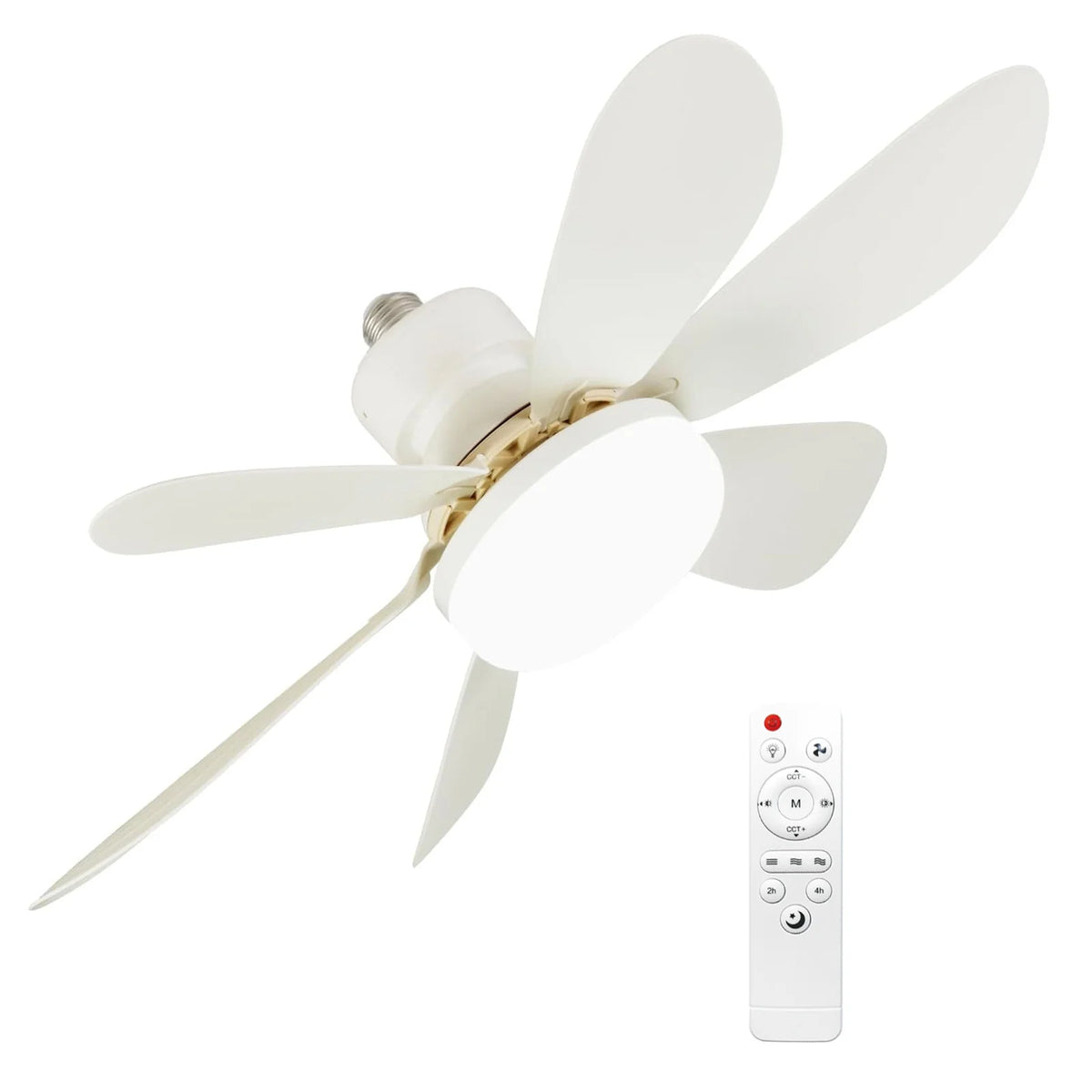 ventilateur led blanc moderne 20.5 inch télécommande dimmable flux lumineux 249 2000