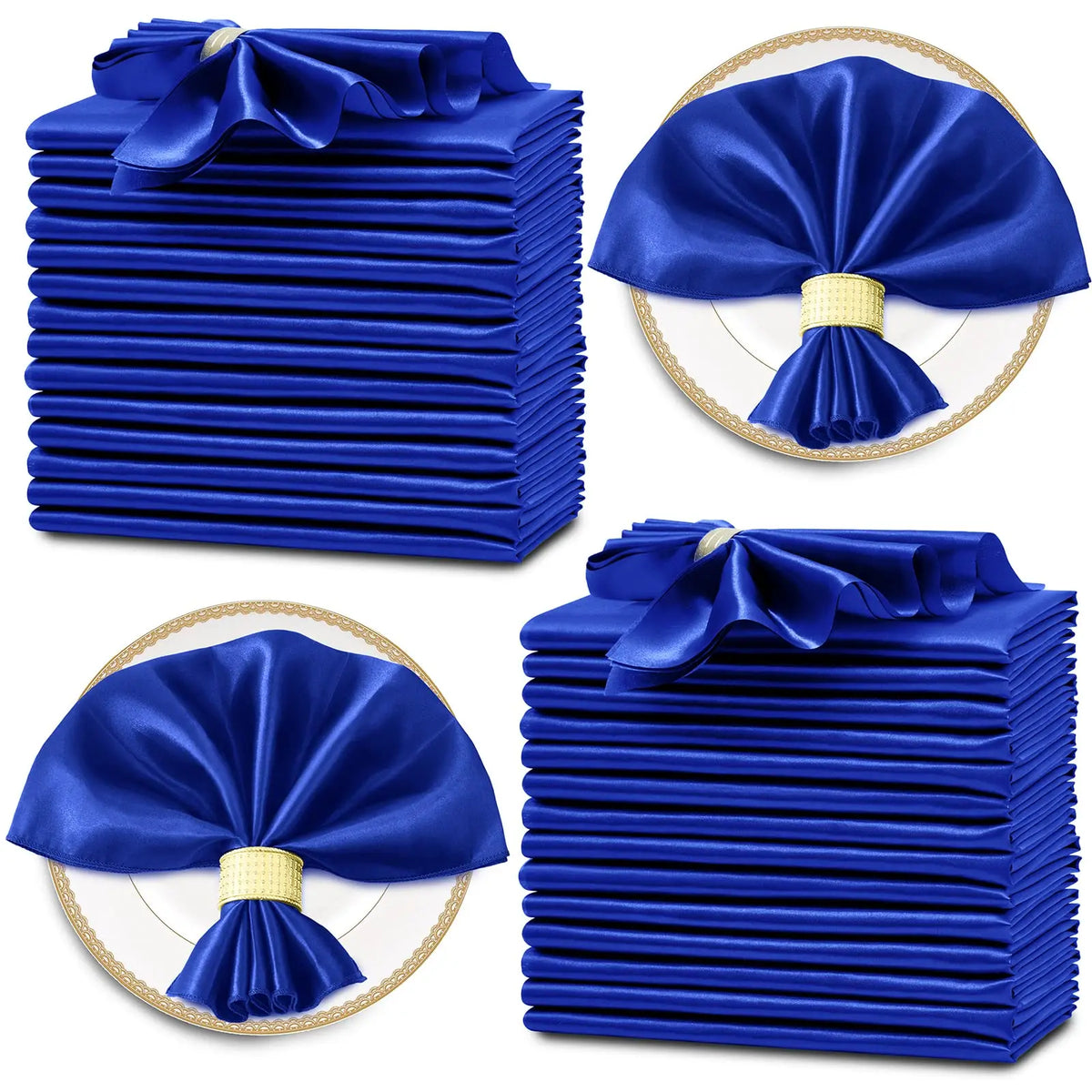 serviettes table satin rouge classiques 30x30cm coton opaques