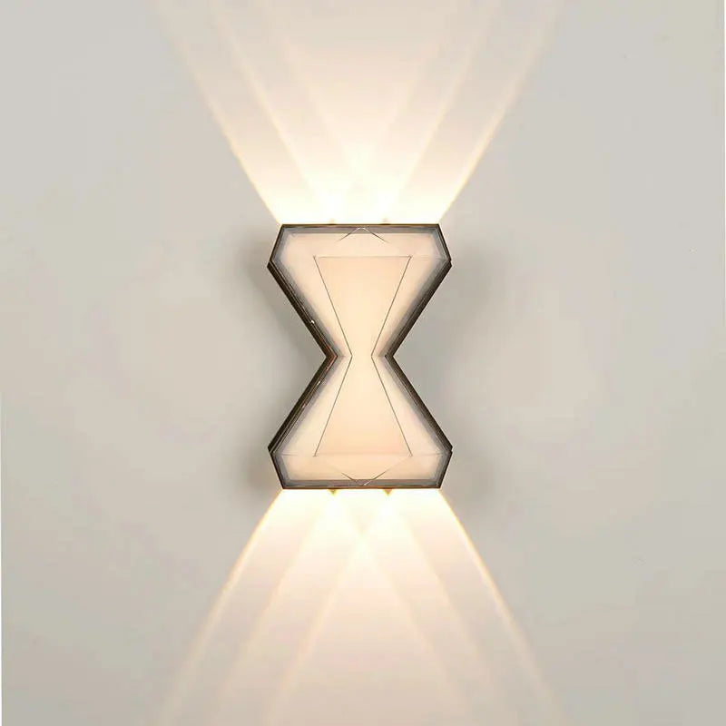 applique murale moderne led 12w blanc noir forme géométrique translucent chambre cuisine étude entree