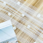 nappe table tulle transparent fleurs romantique décoration mariage blanc semi transparent farmhouse