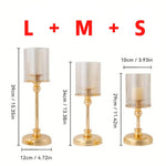 bougeoirs or transparents classiques supports bougies mariage fêtes tables