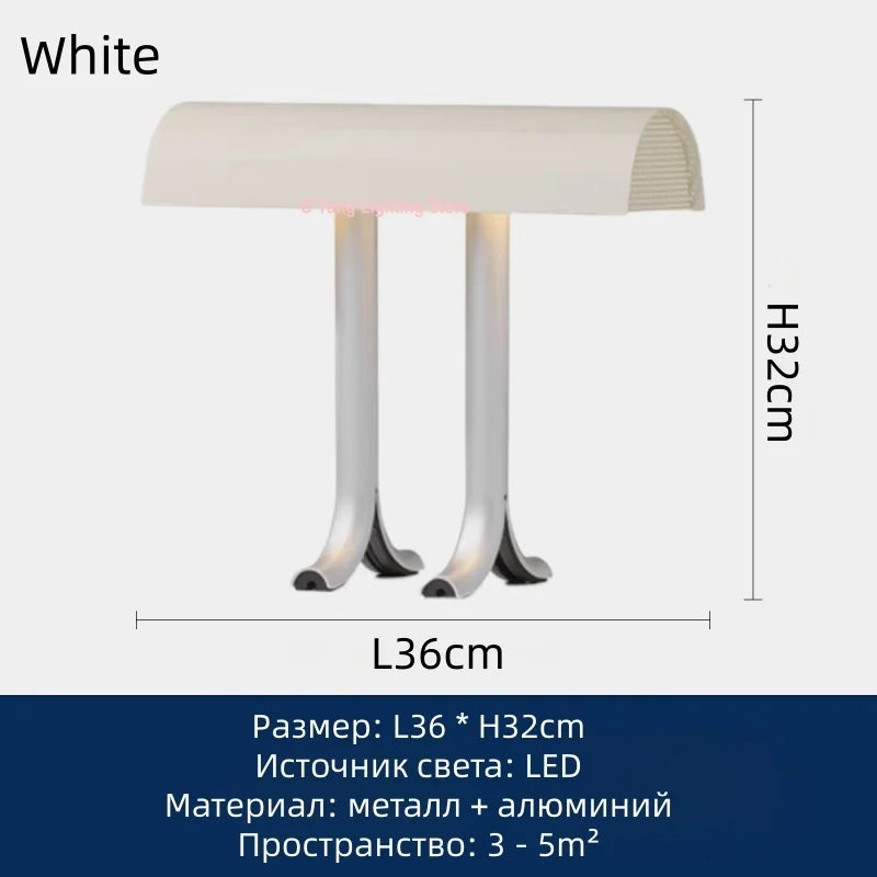 lampe table contemporaine noir blanche texture lisse LED sans ombre