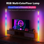 lampe sol led moderne controle app telecommande rgb noire 122cm haute qualité decoration intérieure