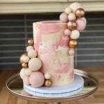 boules décoration gâteau mariage fiançailles noël saint valentin rose beige blanc or brillantes