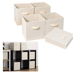 boîtes rangement pliables tissu non tissé beige bleu clair jaune rose vert gris noir