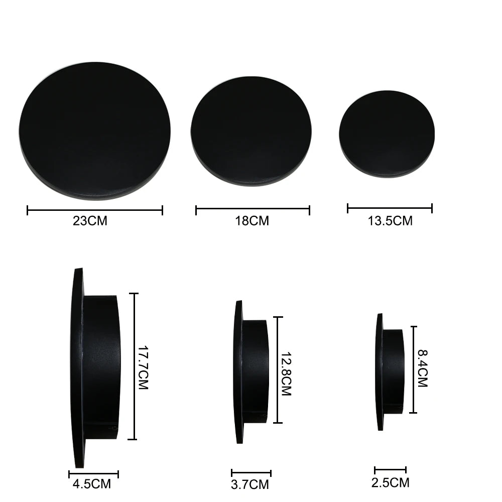 applique murale led moderne noire blanche ip65 étanche 23cm 18cm 135cm