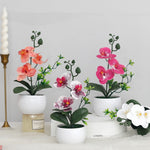 fleurs artificielles orchidées papillon soie blanc rose vert modernes intérieur mariage anniversaire