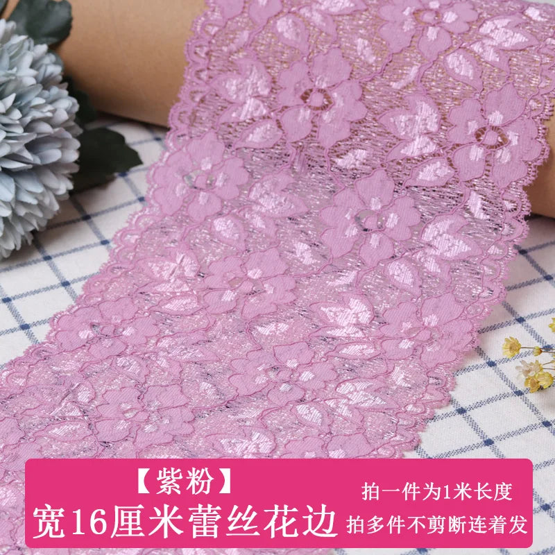 ruban élastique dentelle large 16cm serviettes classiques couleurs variées usage partie decoration
