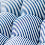 coussin rond rayures bleu marine blanc moderne 42cm 47cm 55cm épais massage polyester