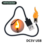 lampe led effet flamme câble usb décoration simulateur bougie parti restaurant festive
