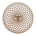 coasters bois clair gravure circulaire fleur vie om lotus minimaliste 14cm 30cm