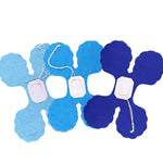 guirlande papier fleurs bleu blanc mariage anniversaire décor artisanal opacité suspendue festive